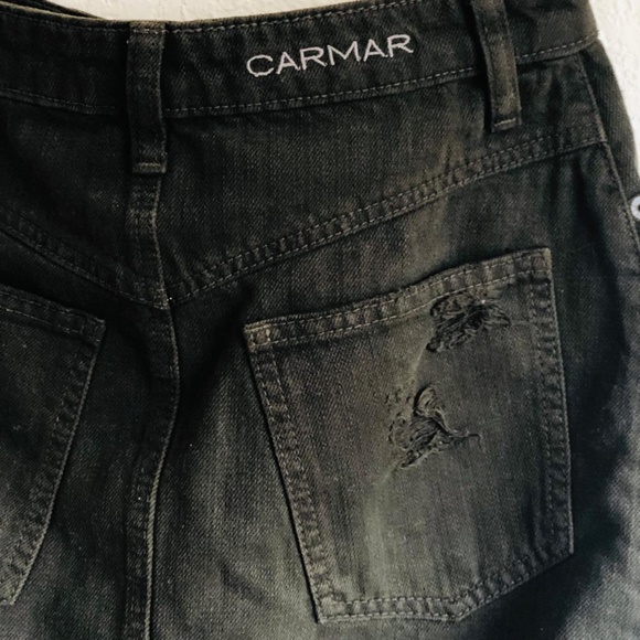 Carmar Army Green Denim Skirt NWT 26 - Picture 5 of 5